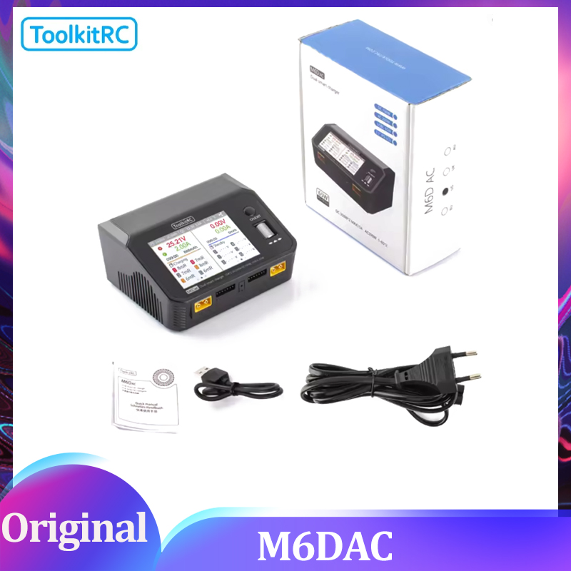 Toolkitrc M6Dac Smart Charger - Caricabatterie/Scaricabatterie Intelligente a Doppio Canale ToolkitRC