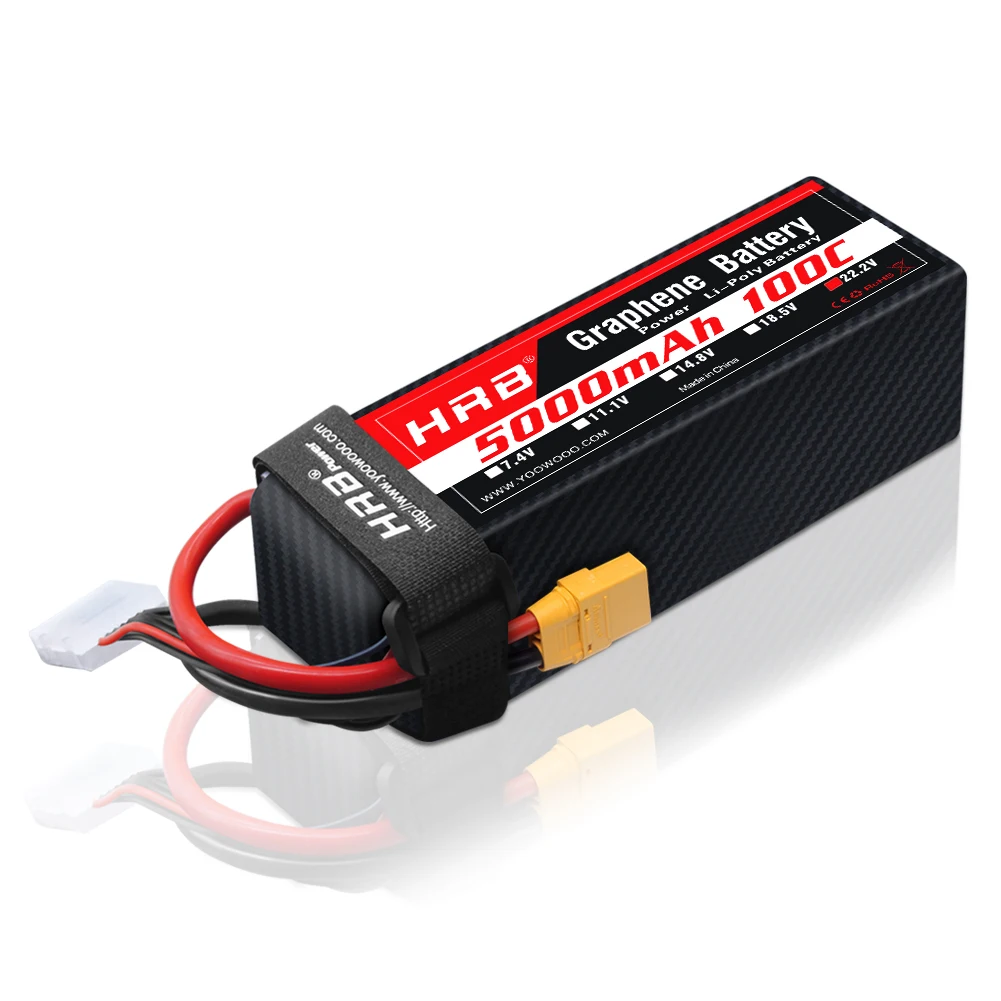 1PC HRB 22.2V Batteria al graf - 6S Lipo Battery 22.2V 5000Mah recensione e prezzo